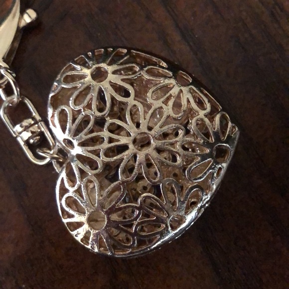 Floral Heart Handbag Rhinestone Keychain - Picture 6 of 6